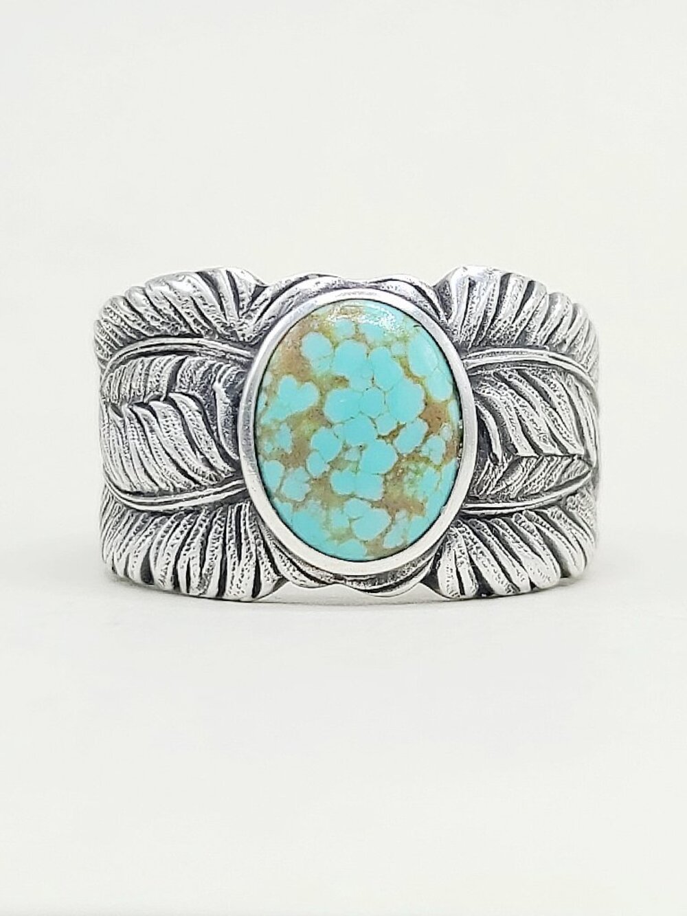 David Yurman Southwest Feather Ring w/ Turquoise - Size 11 - RARE